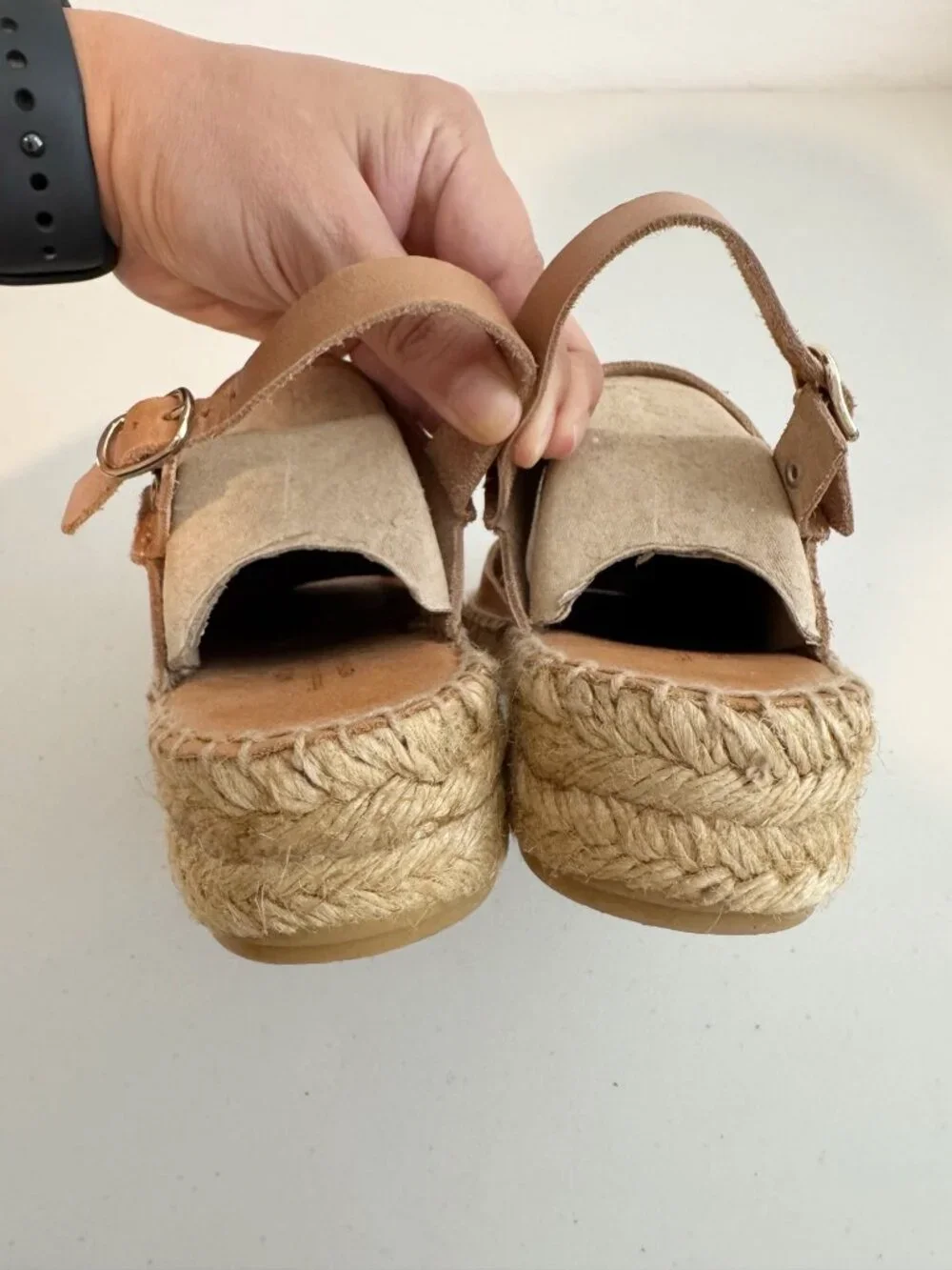 Naguisa Canto Espadrille Sandals Size 37 Tan Fisherman Artisan Quiet Luxury Chic